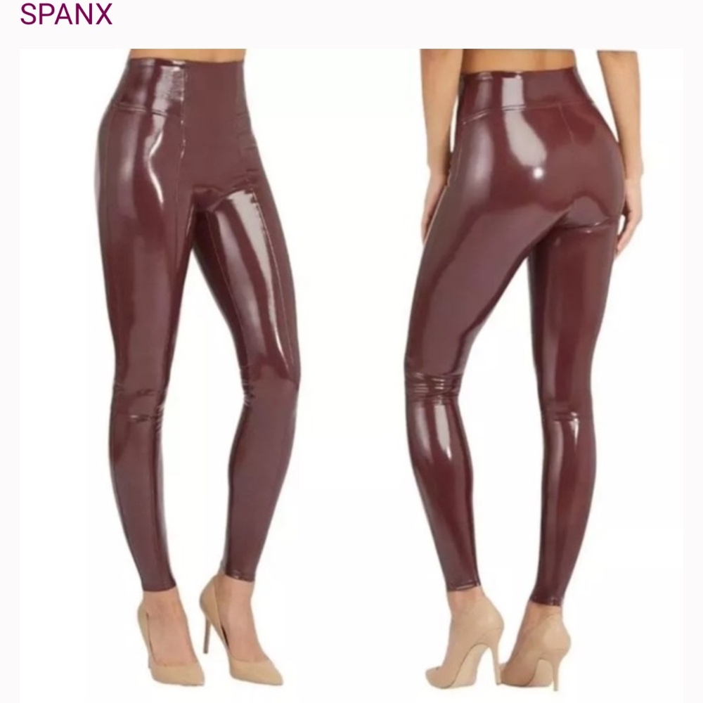 Spanx Faux Patent Leather Leggings - NWT SMALL